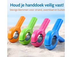 4 stuks Heavy-Duty Strandhanddoek Clips – Windproof Handdoekklemmen voor Strand, Zwembad & Ligstoelen