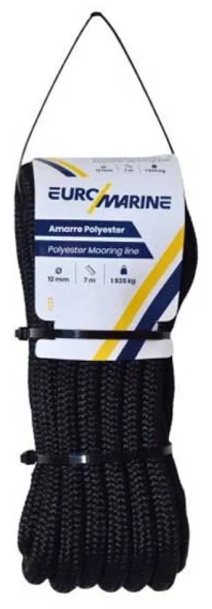Euromarine Steel Guard Polyester Touw 7 M Zwart 12 mm