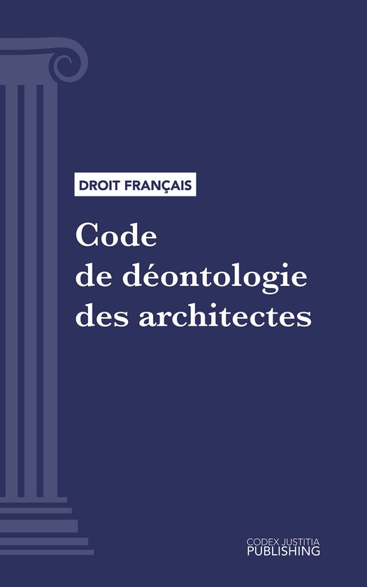 Code de déontologie des architectes - cover
