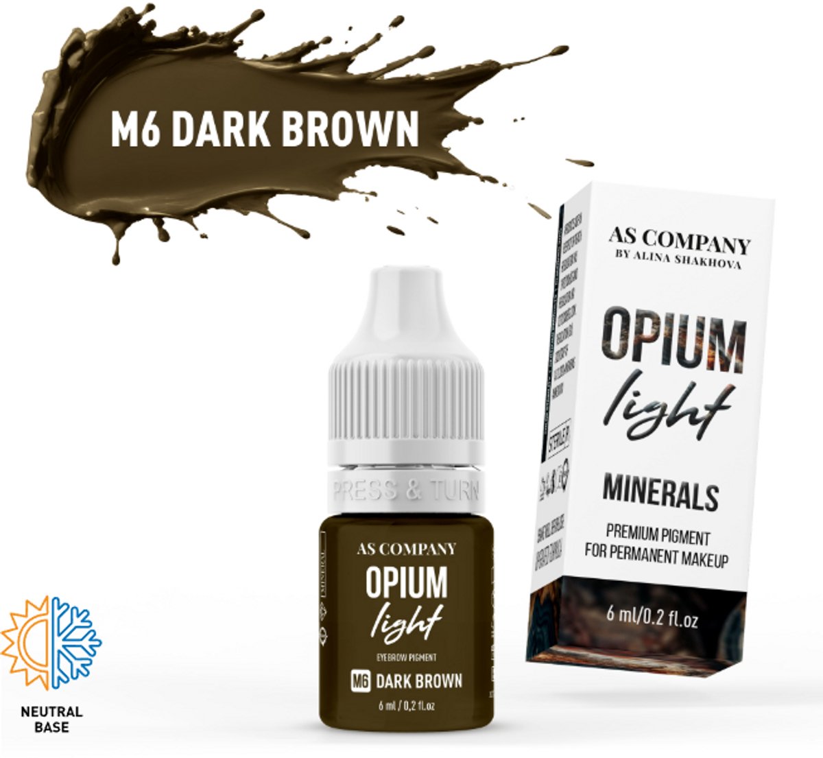 ASCompany Mineral M6 Dark Brown 6 ml – Brow Pigment