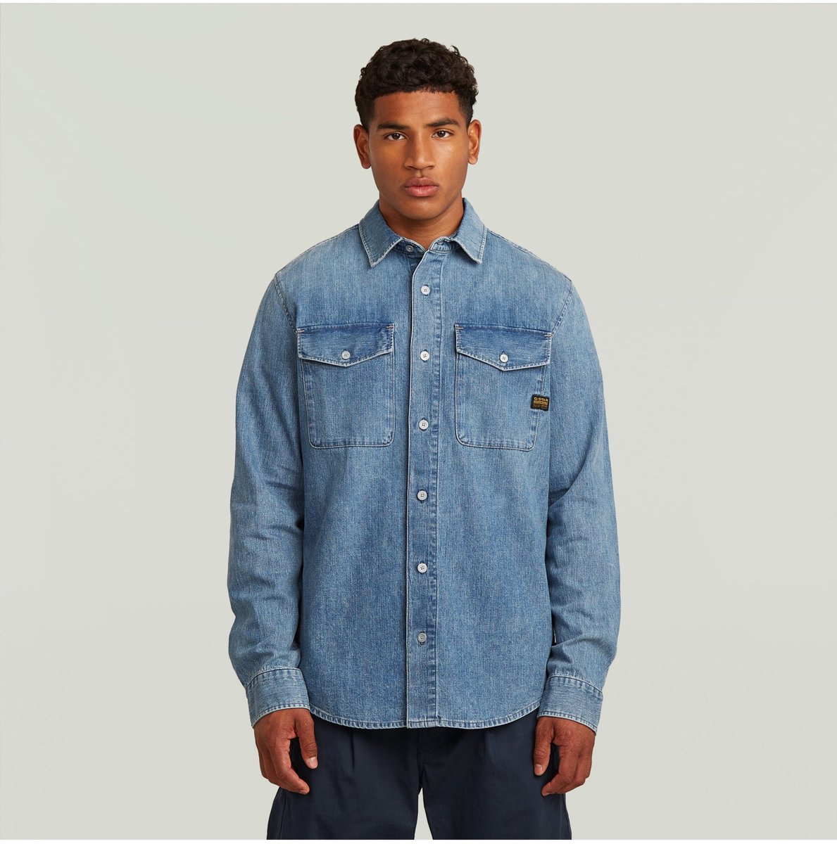 G-Star Marine Slim Slim Overhemd Blauw