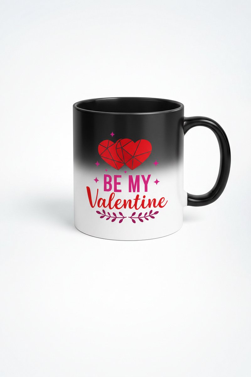 Valentijn "Be My Valentine" Magic Mok - Warmtegevoelige Koffiemok