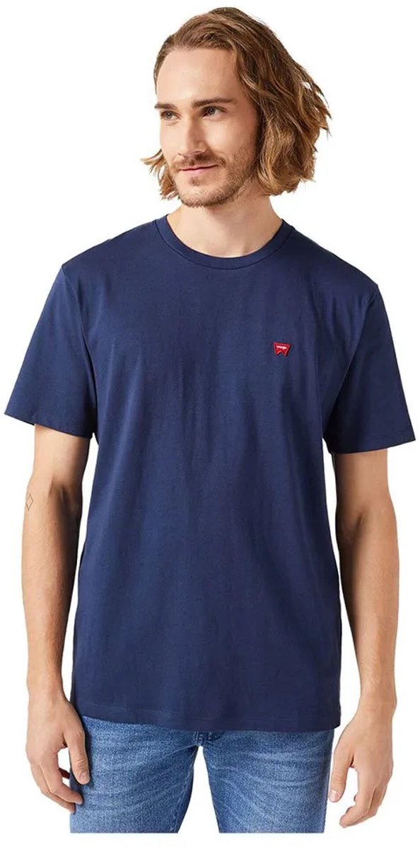 Wrangler 112350434 Sign Off T-shirt Met Korte Mouwen 2XL Man Blauw