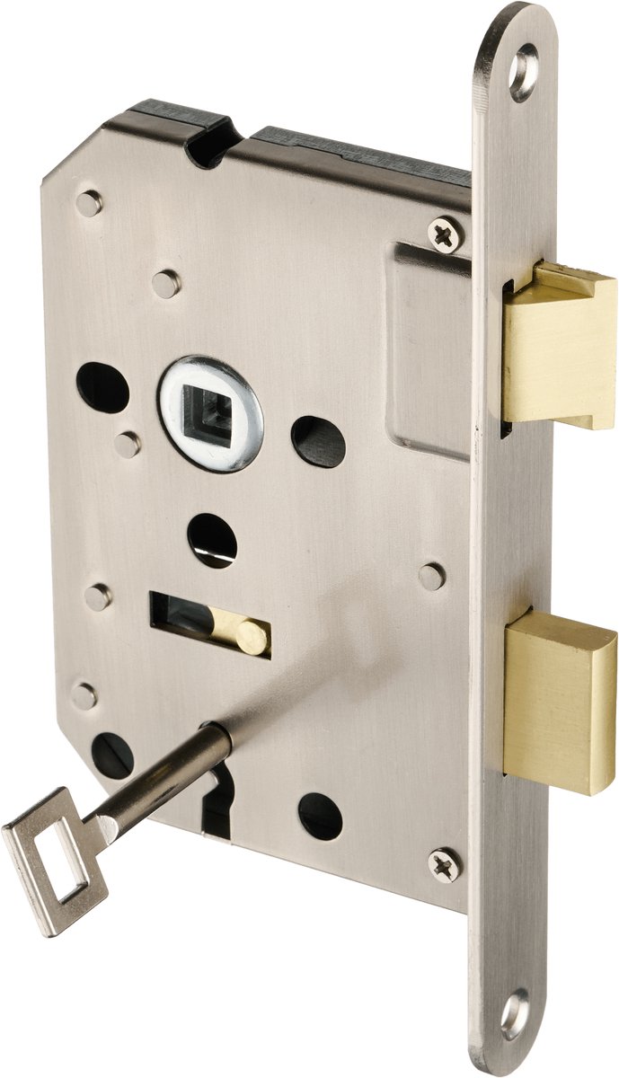 Ostiumhome® - Binnenwerk - Klavierslot RVS - Loopslot met Sleutelgat - SL56 mm - Inclusief montagemateriaal