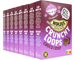 Holie's Crunchy Loops Choco Crisp 8x 350gr - ontbijtgranen - suikervrij - gezond - vegan