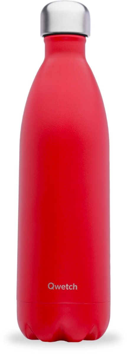 Qwetch - Isothermische fles - Originals Matt Rood Kardinaal- 1L.