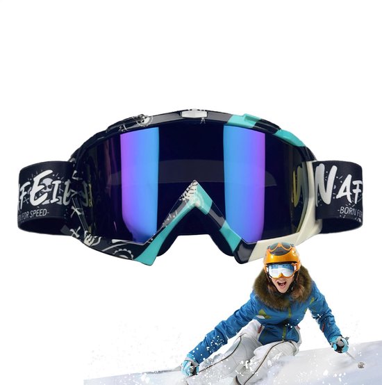 Skibril - Skibrillen - Anti-Bemisting Snowboard Brillen, UV Absorberende Sneeuwsbrillen, Winddicht, Comfortabele Passing