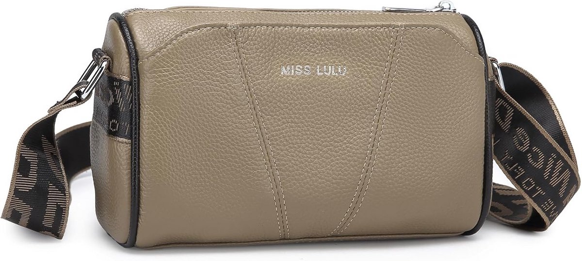Elegante schoudertas dames van echt leer - Ruime crossbody tas met verstelbare riem