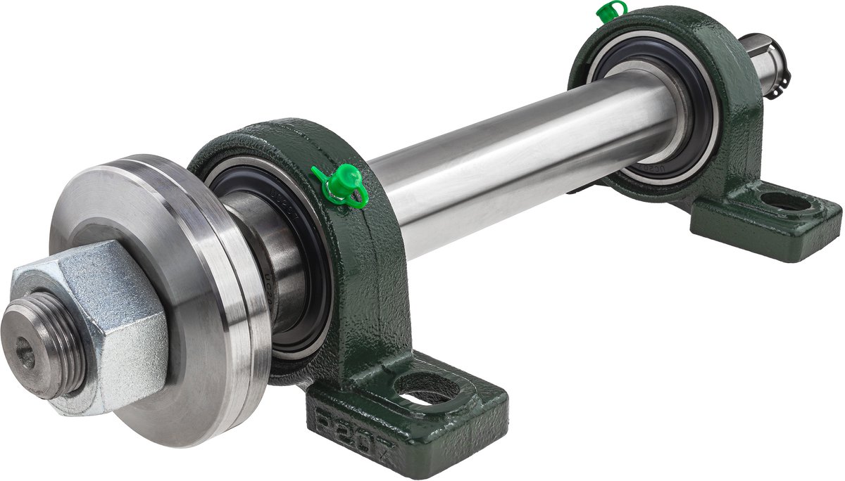 forsplit - Zaagas met Lagerblokken (UCP207) - Ø 30 mm Opname - Linkse Draad - Lengte 400 mm - Voor Cirkelzaag