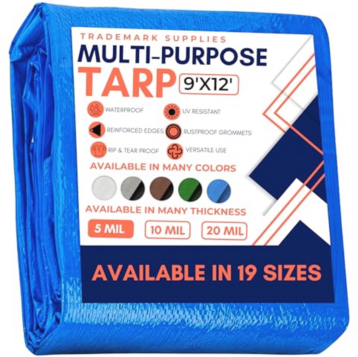 Waterdichte Dekzeil 9x12 voor Tent, Boot, RV en Zwembadafdekking
