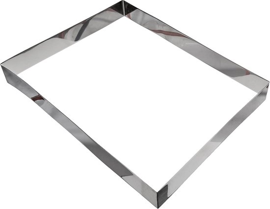 Taartring 20 cm roestvrij staal verstelbaar - hoogte 16-30 cm - bakframe rond - crème... | bol