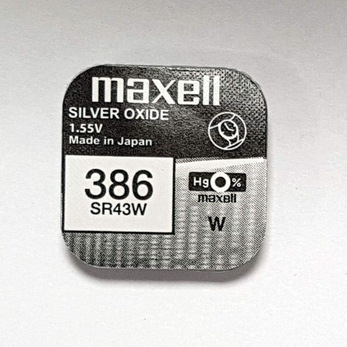 Knoopcel batterij SR43W 1,55 Volt - 11,6 mm diameter