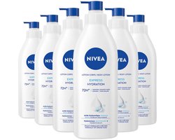 NIVEA Bodylotion met Pomp Express - 6 x 400 ml - Voordeelverpakking