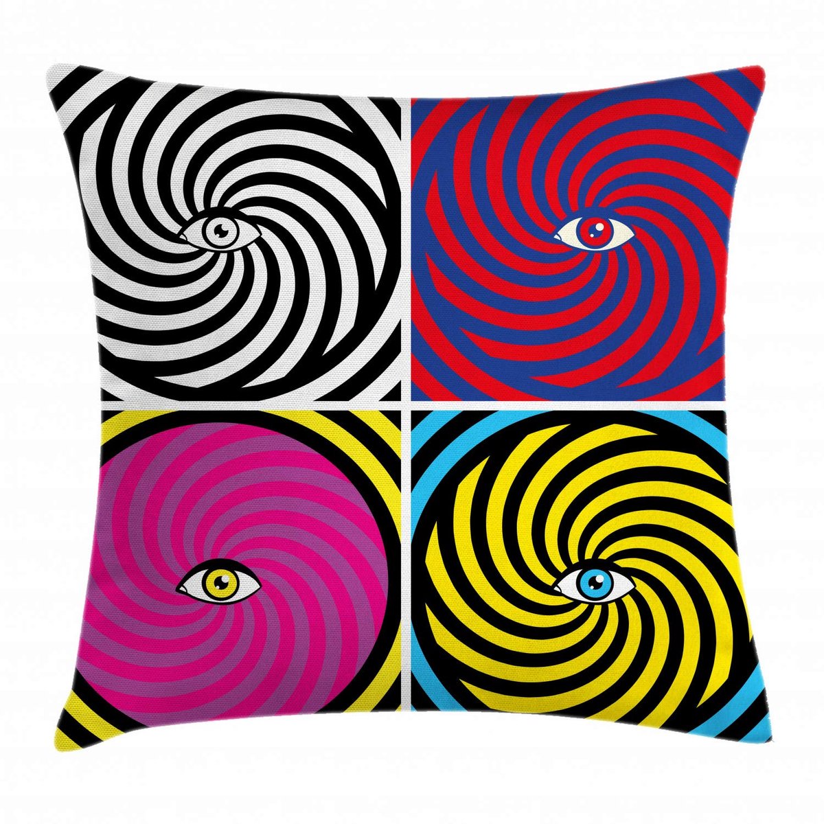 ABAKUHAUS Psychedelisch Kussenhoes – Dubbelzijdig, 45×45 cm, Multicolor Mehrfarbig