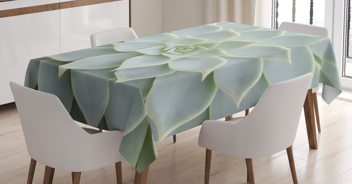 ABAKUHAUS Woestijn Tafelkleed – Groen – 140x240 cm – Satijnmix
