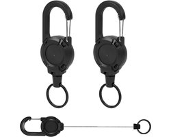 Ynkkvre - Intrekbare sleutelhanger - Uittrekbare Sleutelhanger - Intrekbaar koord - Sleutelring - Sleutelkoord - 70 cm Uitschuifbare Kabel - 1200 gram Draagkracht - 100.000 cycli Garantie - Roestvrij Stalen Constructie