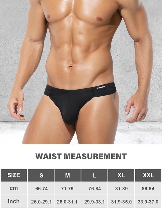Detwen String tanga heren doorzichtige strings set mannen tanga sexy ondergoed voor mannen licht, M