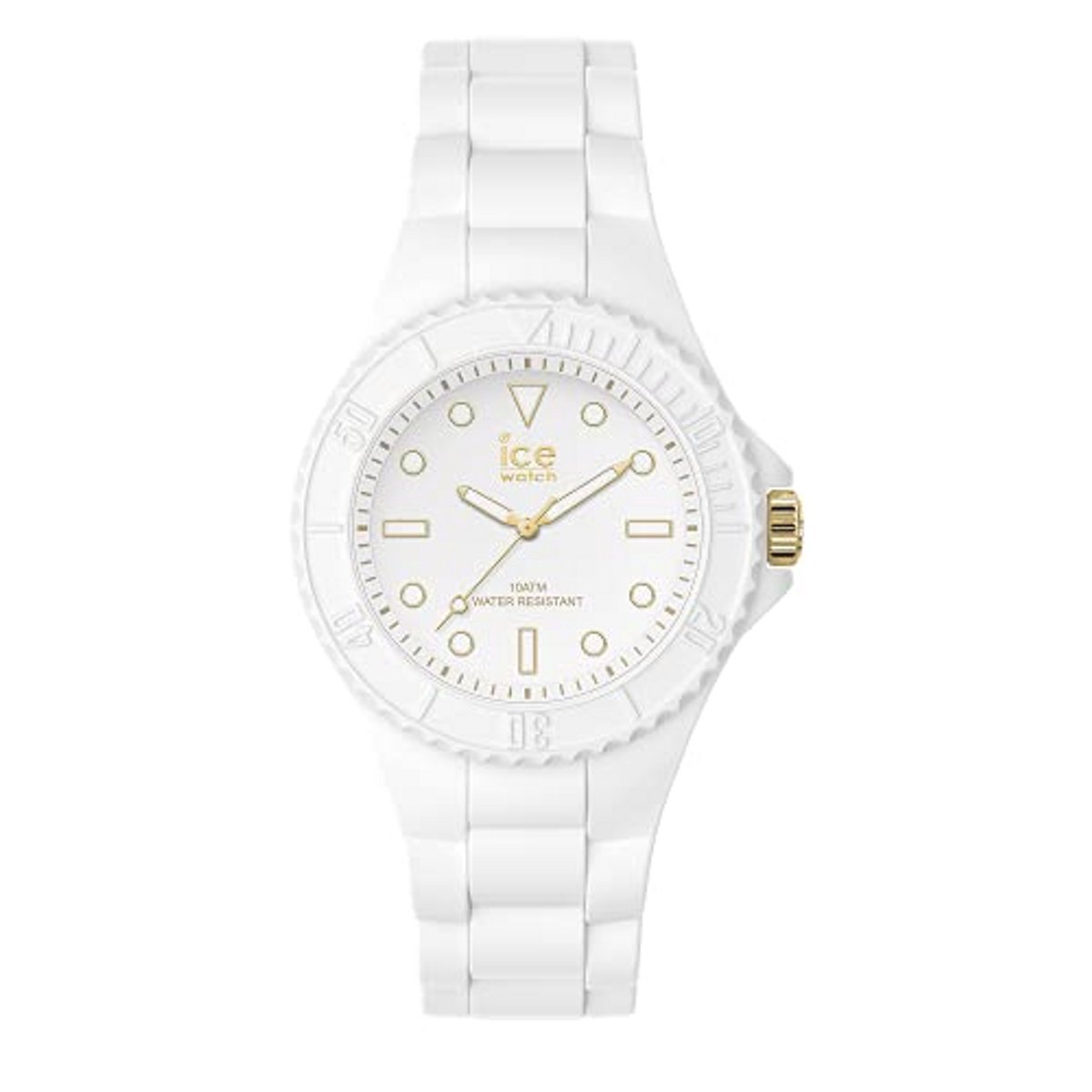Wit damenhorloge met siliconen armband - ICE generation White gold