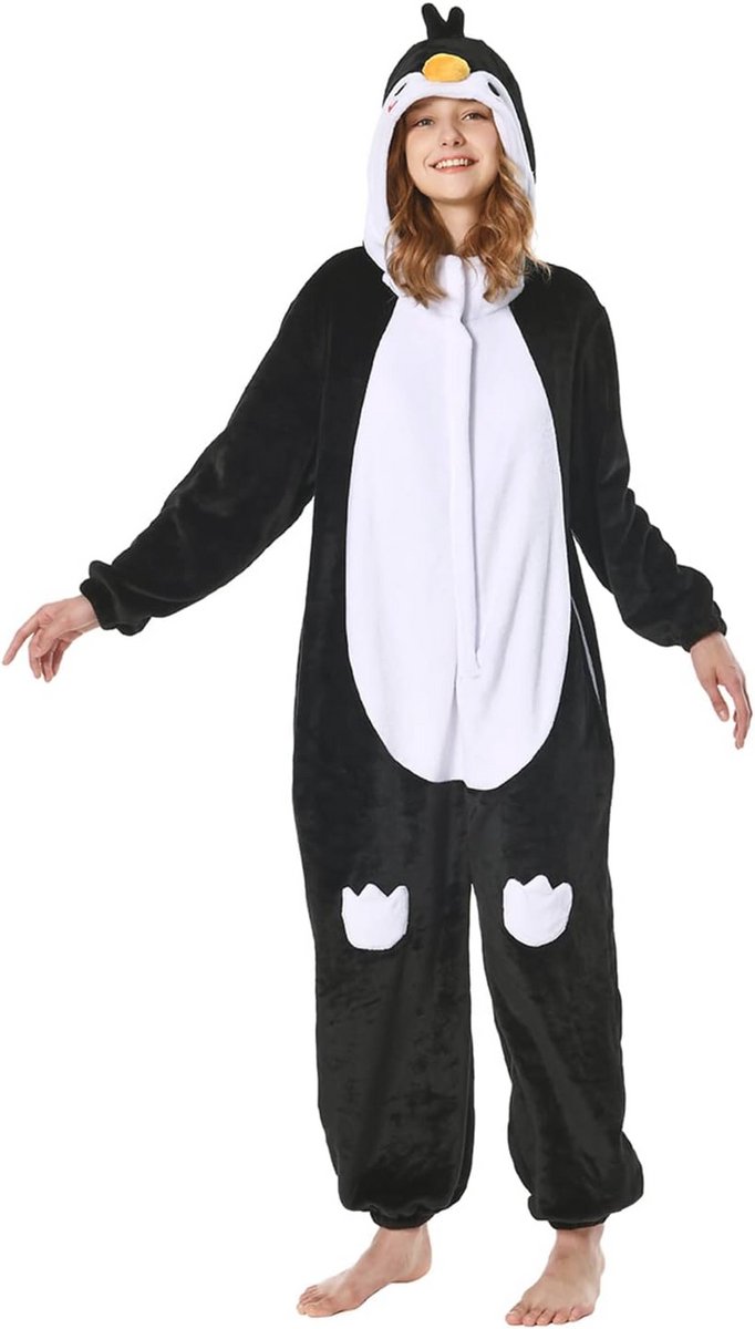 Dierenkostuum Jumpsuit voor Volwassenen - Zachte Fleece Pyjama Unisex voor Vrouwen en Mannen - Perfect voor Carnaval, Kerst en Halloween