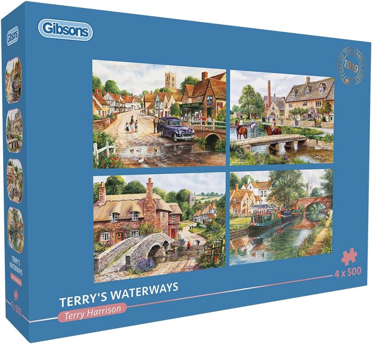 Nostalgische Legpuzzels Set - 4 x 500 Stukjes Duurzame Puzzels voor Volwassenen en Tieners