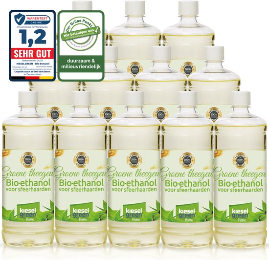 KieselGreen Bio 12 litres  Aroma de Thee vert - Biothanol 96,6 %, sans  danger pour... | bol