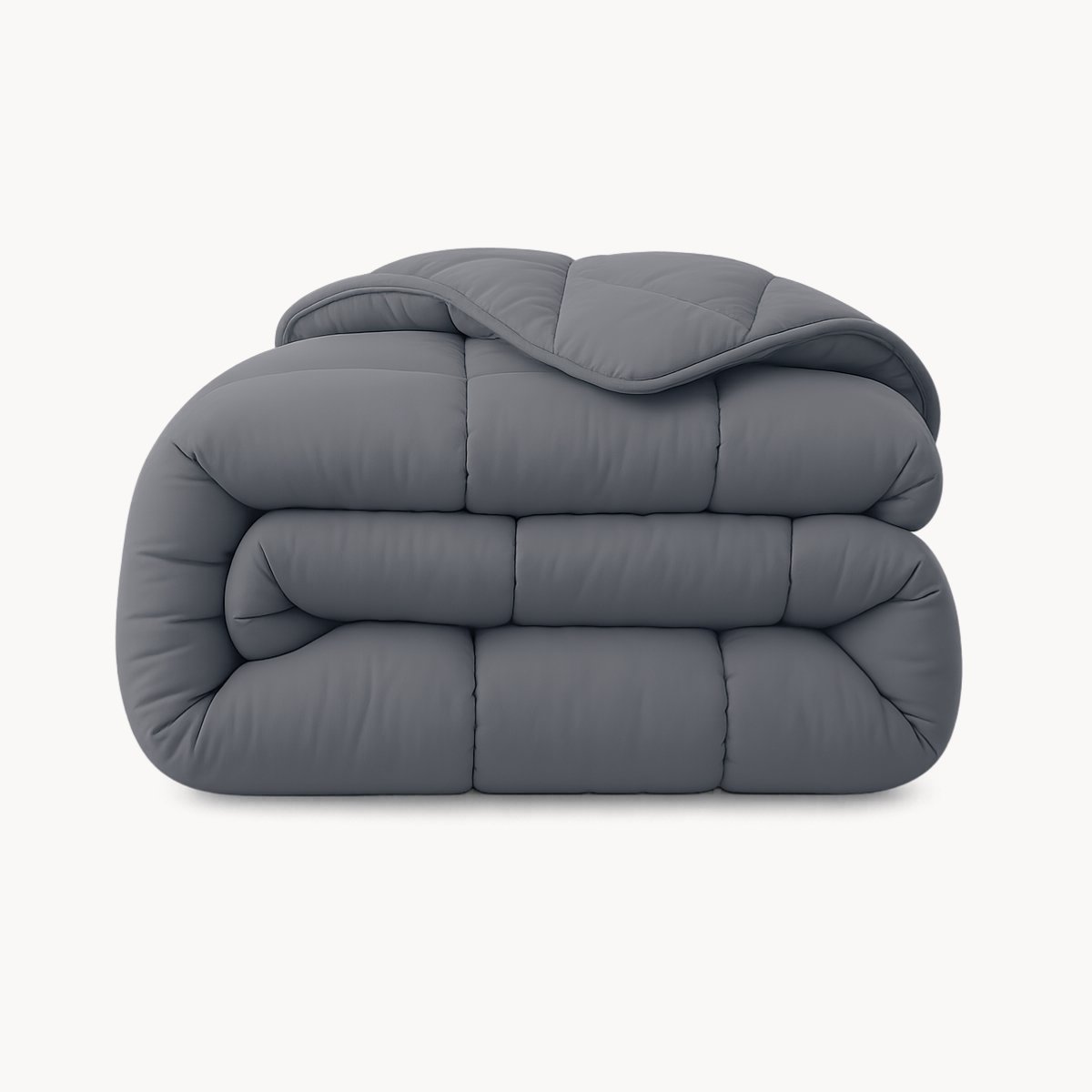 HappyBed Dekbed zonder overtrek 140x200 - Bedrukt dekbed zonder hoes - Hoesloos Dekbed met Print - Wasbaar All year Eenpersoonsdekbed - Antracite