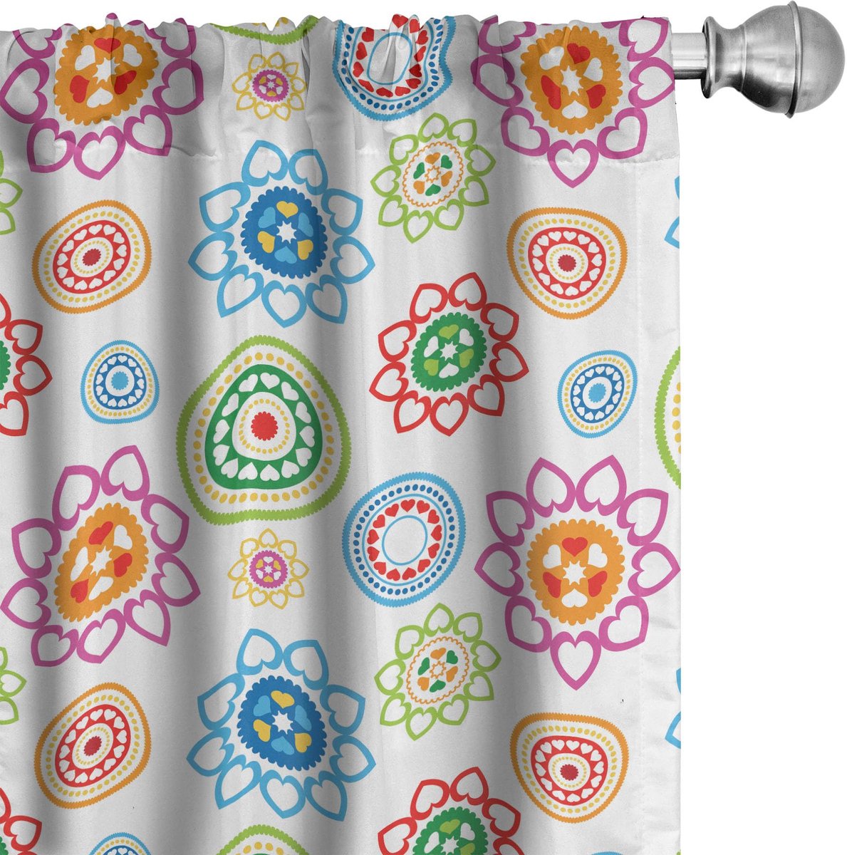 ABAKUHAUS Moderne Gordijnen – 2x75x245 cm – Microvezel – Meerkleurig Mehrfarbig