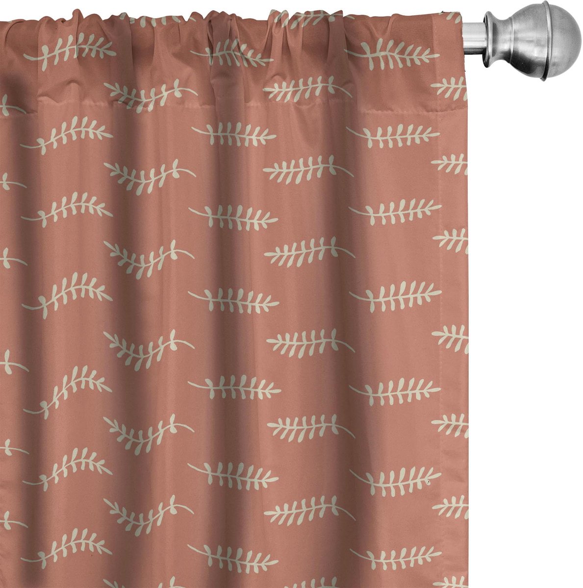ABAKUHAUS Gordijn 2-delige set 75x225 cm – Microvezel, gedeeltelijk verduisterend Pale Rust Gray Gelb