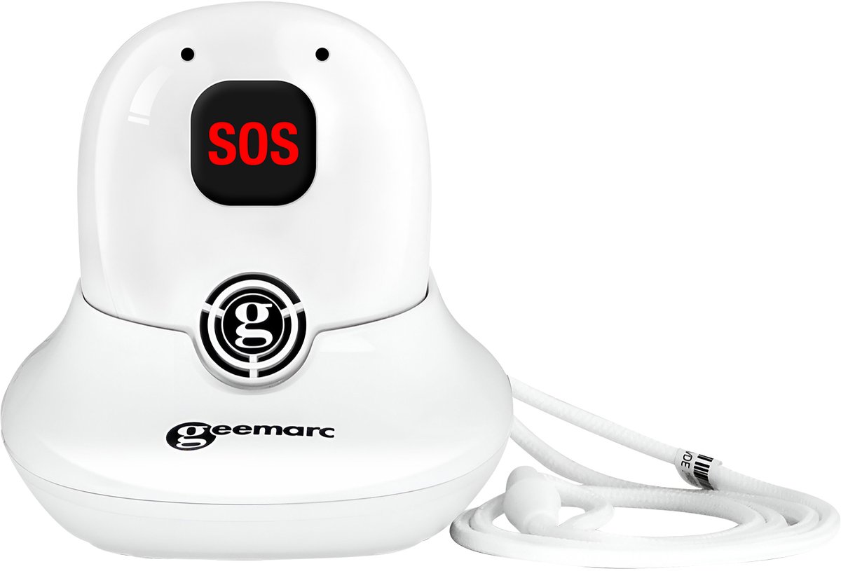 Geemarc, pendentif alarme Noodhanger met handenvrije functie SOSPRO 596, Wit