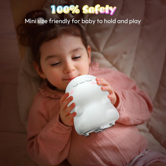 Nachtlampje voor Kinderen - Kawaii Uil met Afstandsbediening en LED Kleuren — afbeelding 3