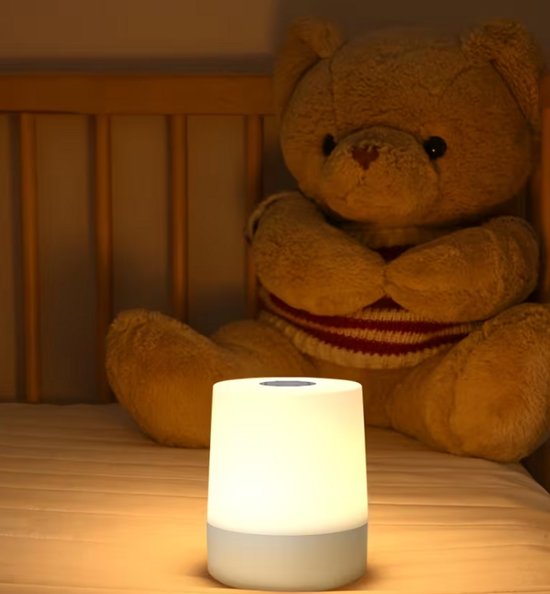 Oplaadbare Touch Bedlamp – Dimbaar Warm 360 LED Nachtlampje – Met Ophangfunctie & Noodverlichting – Voor Slaapkamer & Kinderkamer — afbeelding 2
