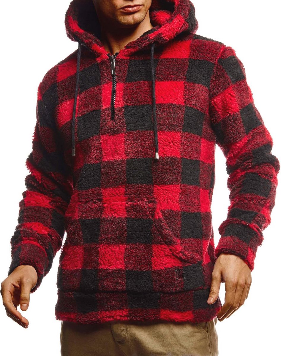 Heren Hoodie van Teddyfleece met Capuchon en Lange Mouwen