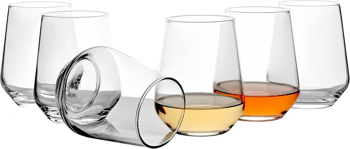 Elegante Waterglazen Set van 6 - 425 ml, Tijdloos Design voor Water en Sap