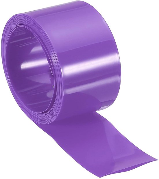 QUARKZMAN Batterijomwikkeling van pvc, warmtekrimp, diameter 60 mm, breedte 95 mm, plat, 18 voet, transparant, goede isolatie, 5,5 m