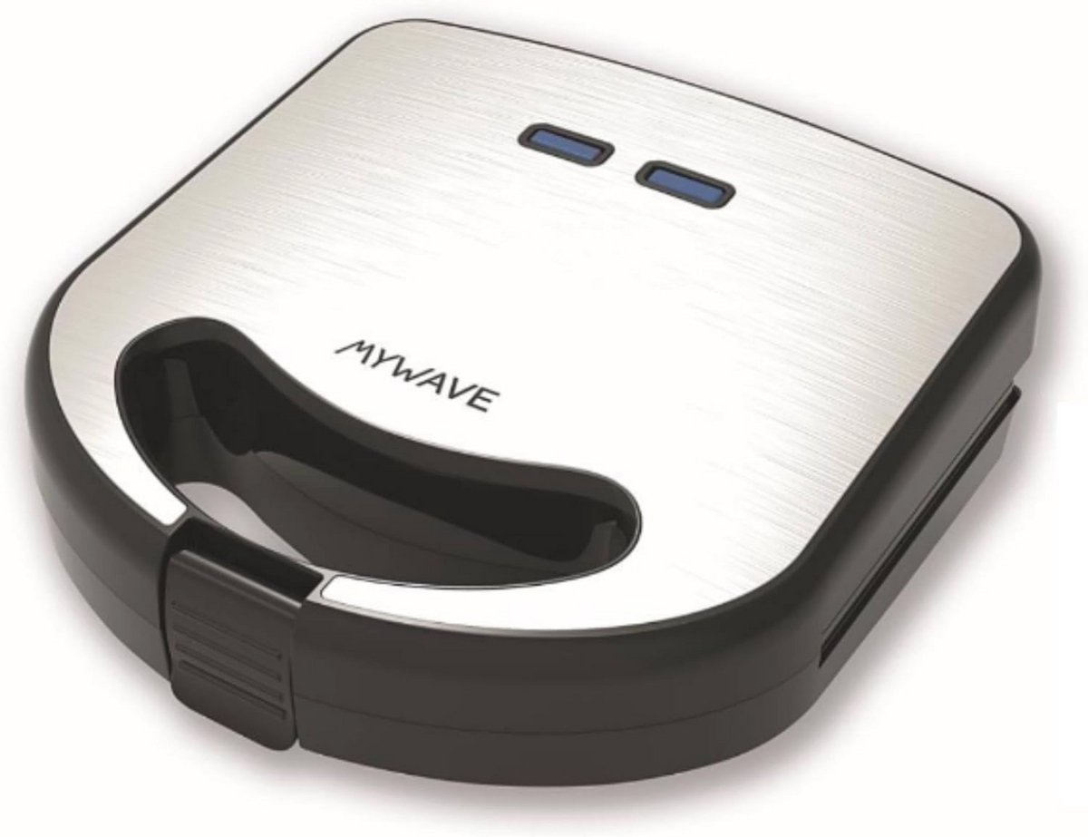 2-in-1 Sandwichmaker met Grillplaat - Afneembaar en Antiaanbaklaag