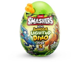 Zuru Smashers Nano Jurassic Light Up Dino Smash-O-Saurus - Glow-In-The-Dark Dino