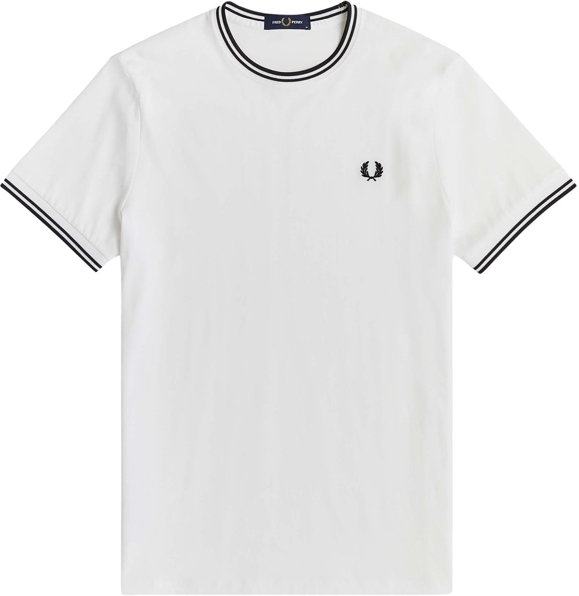 Fredperry Fp Twin Tipped T-Shirt Fashion Wear Volwassen Wit