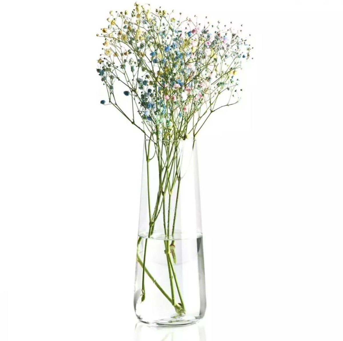 Imperatoris Glazen Vazen / Glazen Flessen – Mini Decoratieve Vaas Flesjes – Helder Glas – Inclusief Strik – 9.8 x 9.8 x 24 cm – Transparant