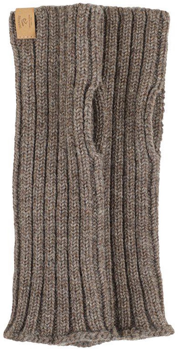 Ivanhoe gebreide handwarmer van wol NLS gaters Nutmeg - Bruin