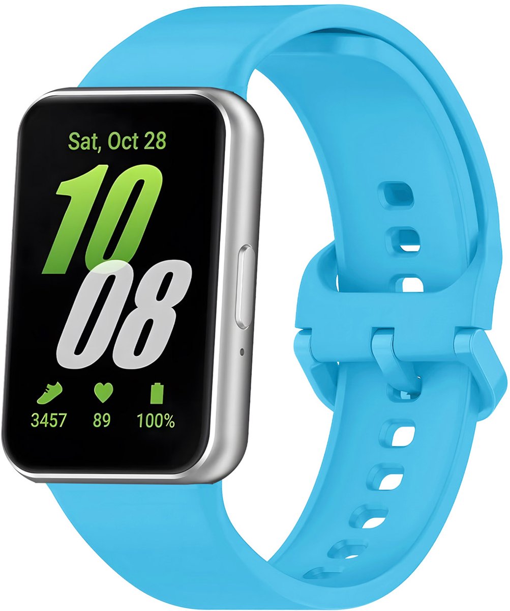 Siliconen bandje - Geschikt voor Samsung Galaxy Fit 3 - Lichtblauw