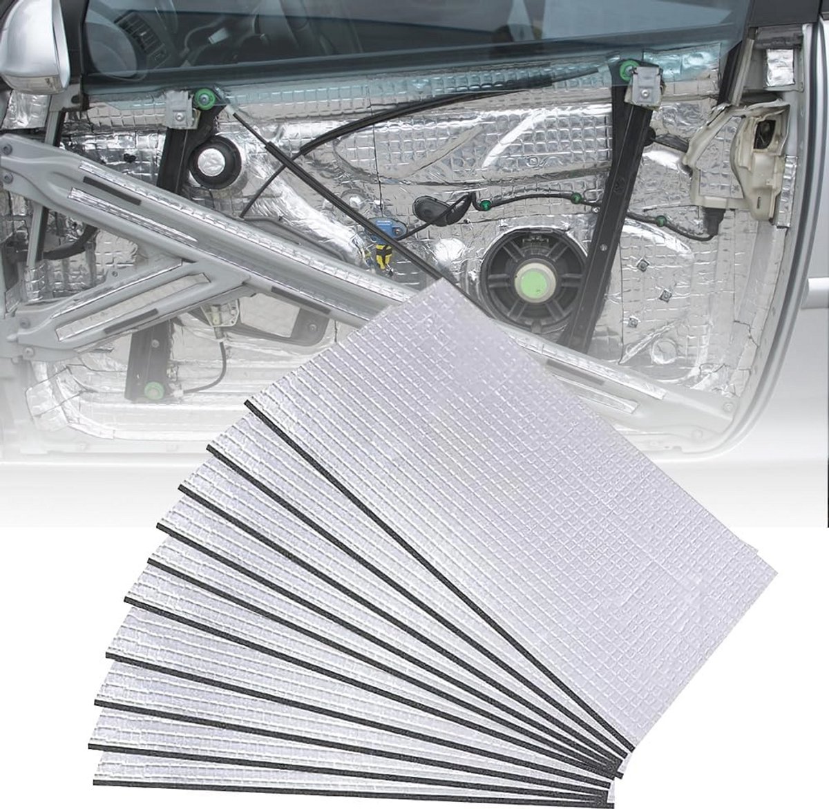 Isolatiematten voor Auto - Geluidsisolatie en Anti-Dreunmatten - Set van 10 Stuks - 250 x 180 x 5 mm
