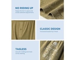 Heren Boxer Briefs Los Knoopje Open Kruis - Zacht Ondergoed voor Dames en Heren - 3/5 Pakjes