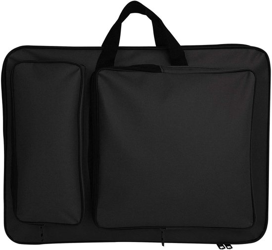 Gereedschapstas, 38 x 20 x 25 cm, 600 denier nylon, zwart-geel