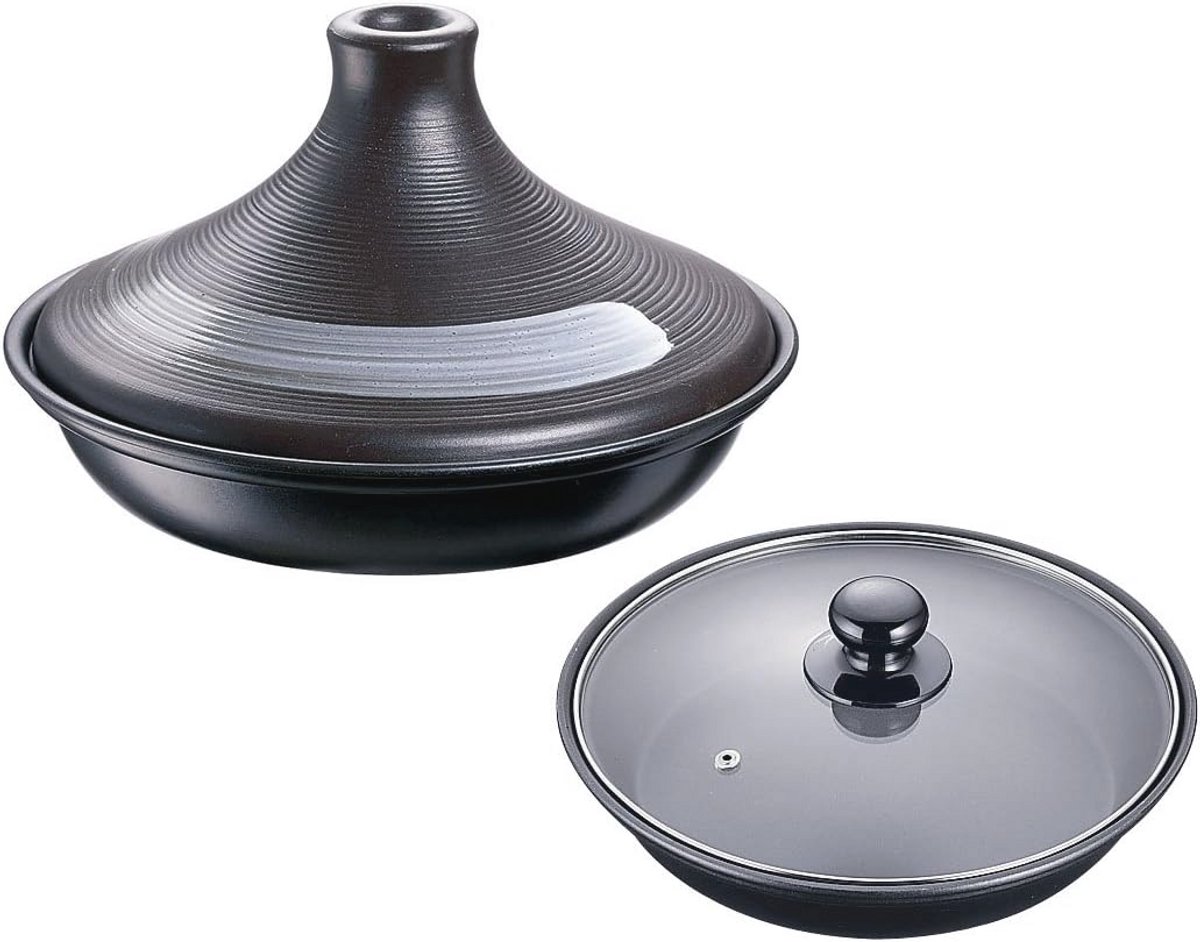 Tajine Pot 19 cm met Glazen Deksel - Japanse Koken