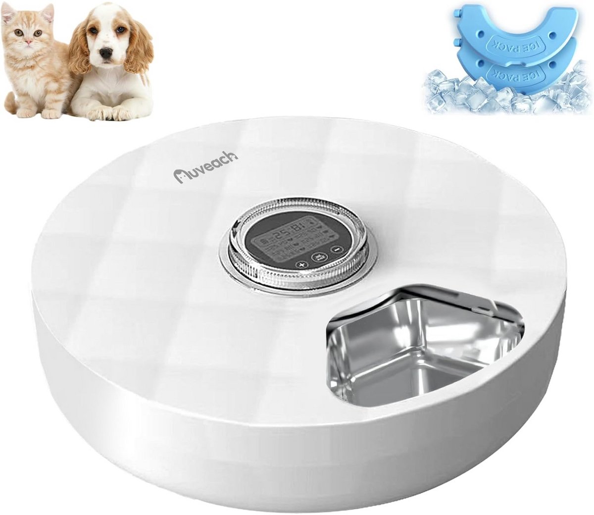 Automatische Voerautomaat voor Katten en Honden met Koelfunctie en Programmeerbare Timer