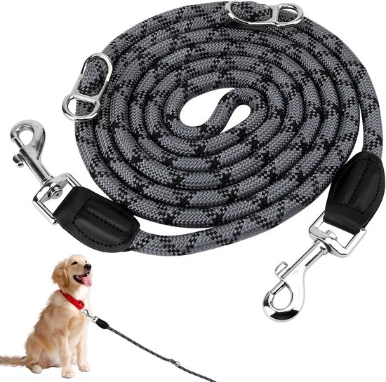 Max & Molly multifunctionele hondenriem 2 m met 2 karabijnhaken, Tropical/M schouderlijn, gevoerd, veilig en flexibel, comfort voor je trouwe metgezel