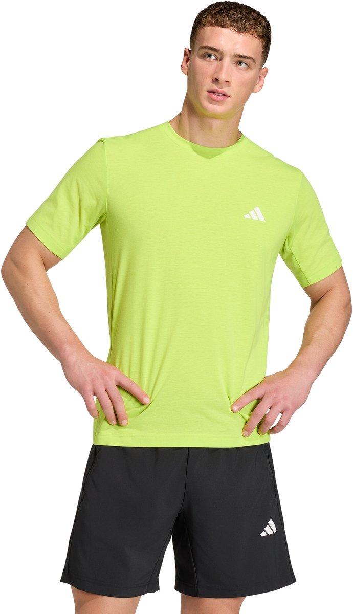 Adidas Performance Workout Essentials Feelready T-Shirt Heren Geel