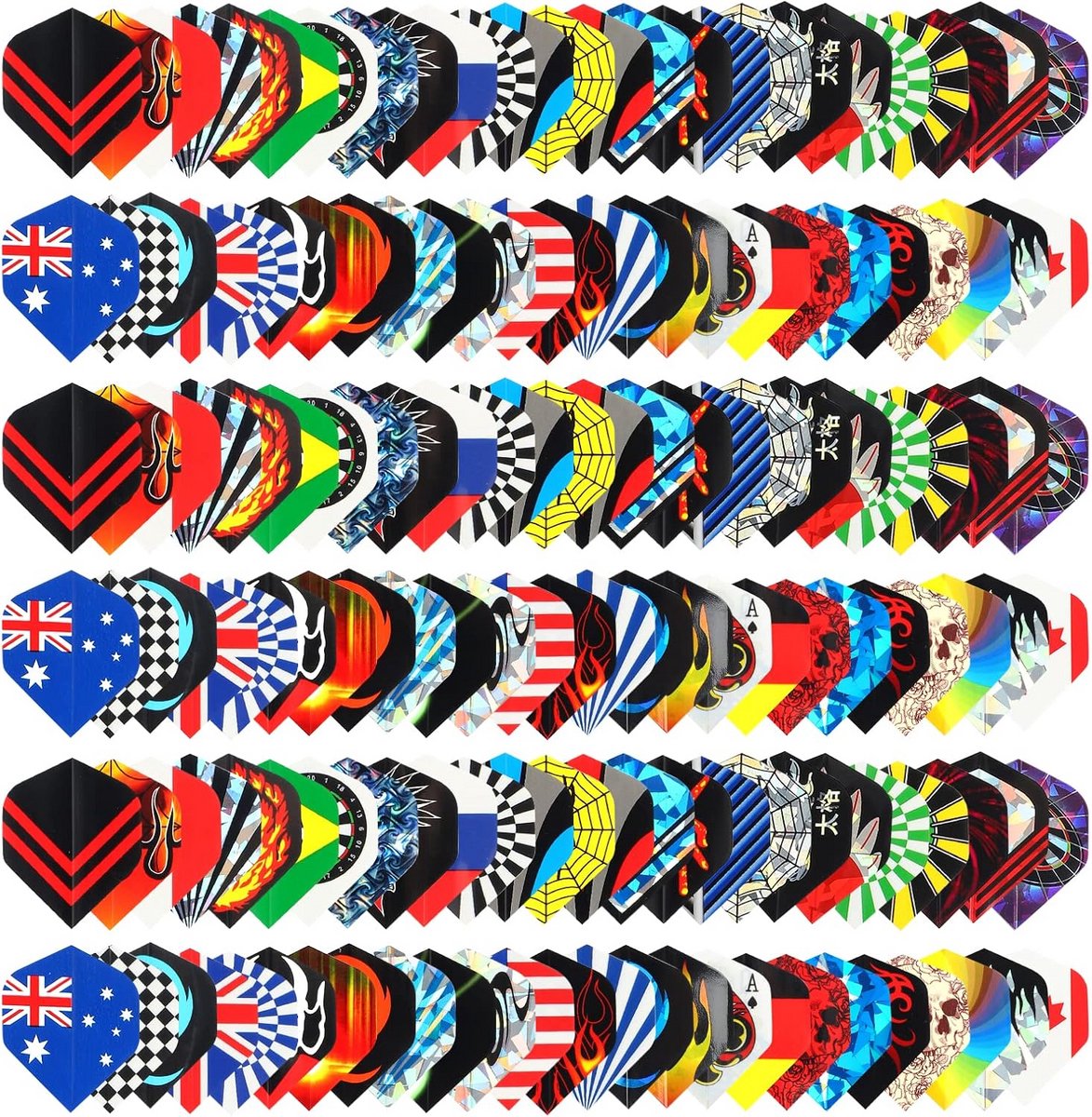 Dart Flights Set 50 of 30 Stuks Dunne Vleugels Vervanging Duurzaam PET Materiaal Dart Accessoires