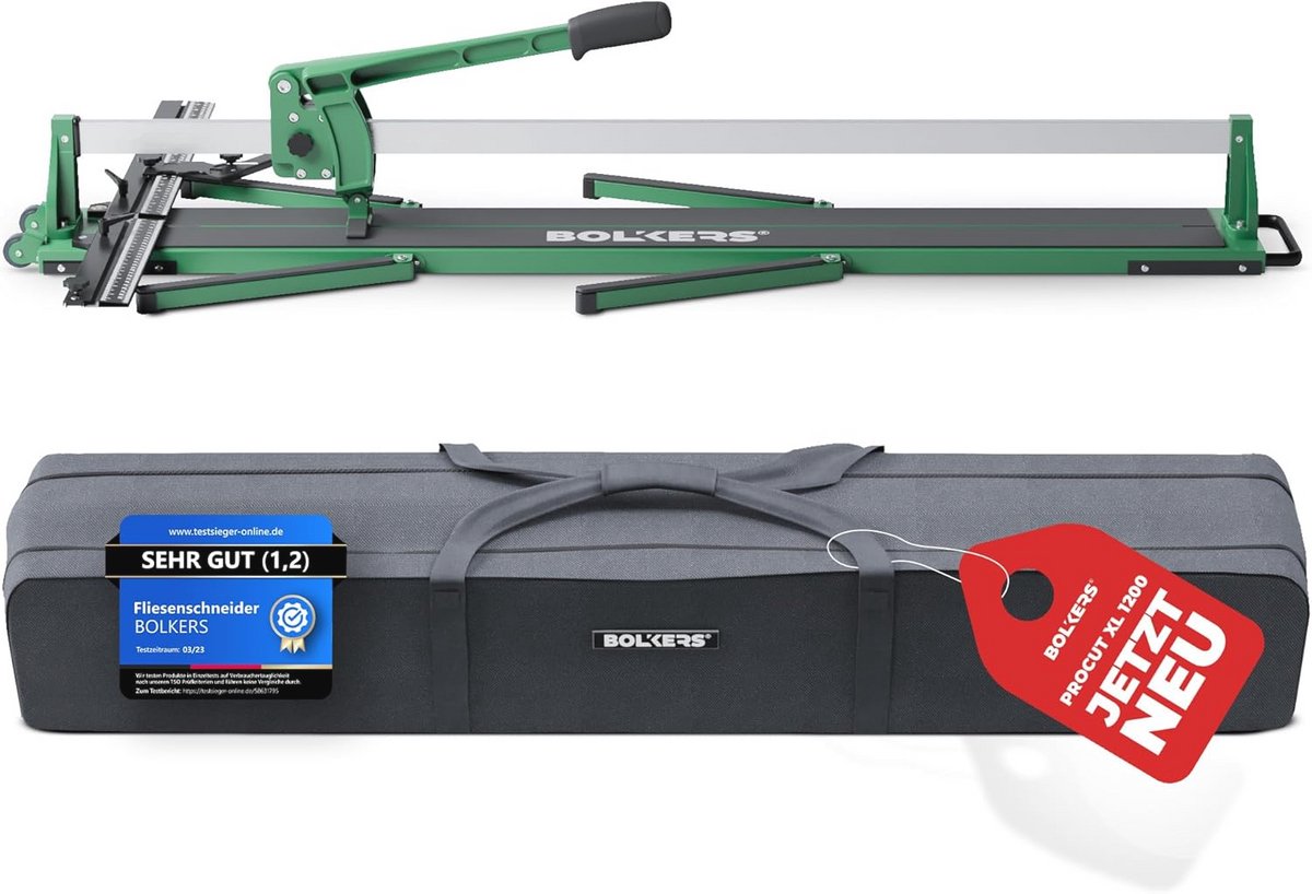 Tegelsnijder 1200mm - Precisie Snijden met Hardmetalen Snijwiel - Magnetische Breekstempel