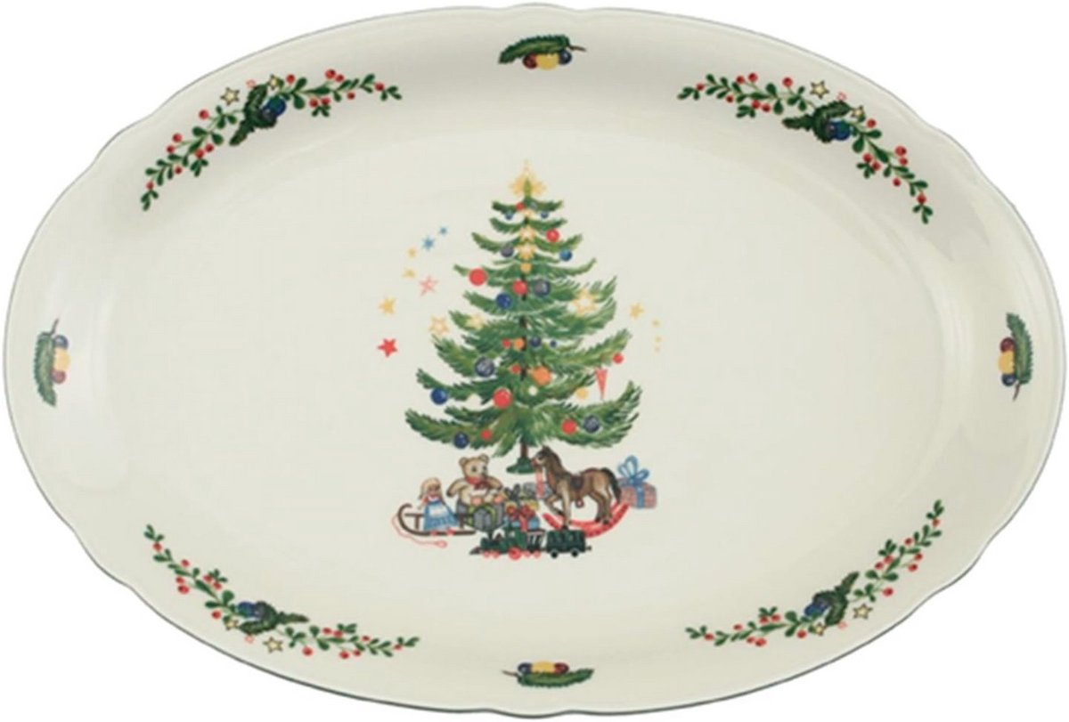 Ovale Servierplatten 35 cm voor Kerst - 2 Stuks
